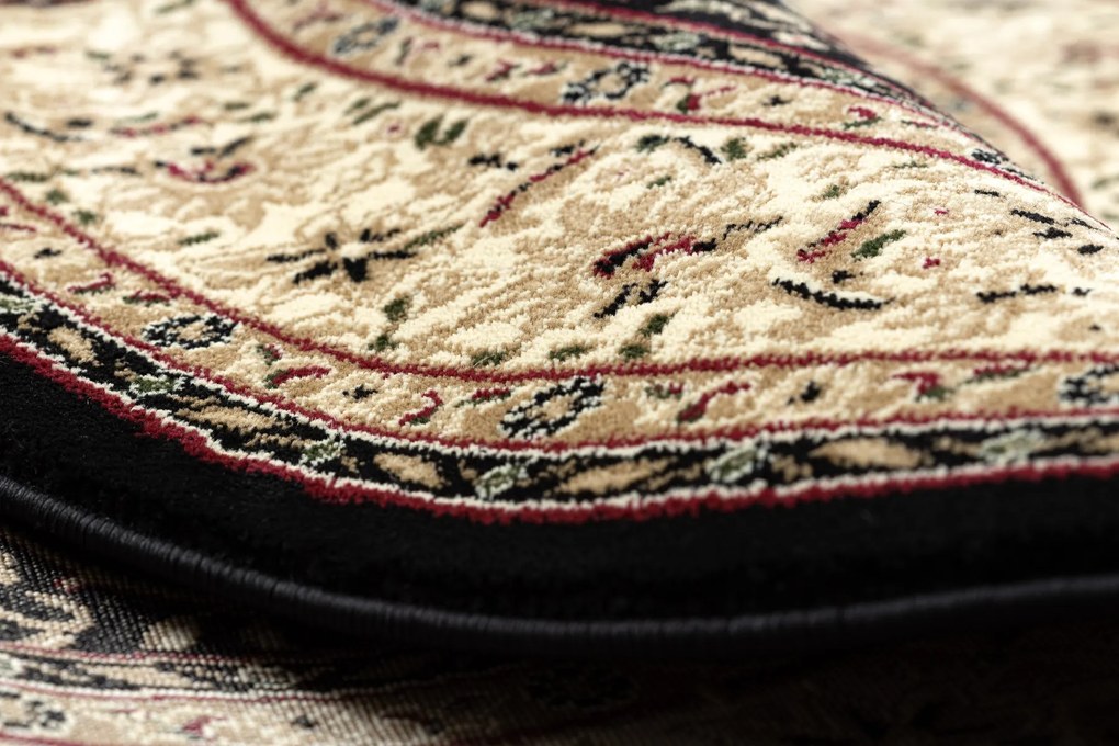 Okrúhly koberec ROYAL ADR model 521 čierny