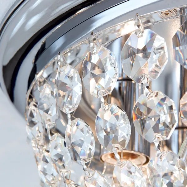 Orion DLU 1840/47-Krištáľové str. svietidlo PLAFOND 6xE27/40W/230V pr.47 cm chróm