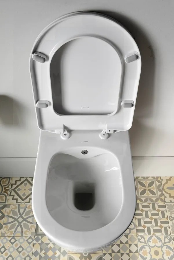 Sapho Sapho, BRILLA závesná WC misa s bidet. spŕškou, Rimless, 36,5x53 cm, biela, 100612