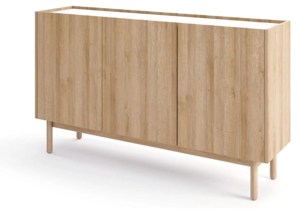 Boho vysoká komoda, trojdverová (K144/83), dub riviera