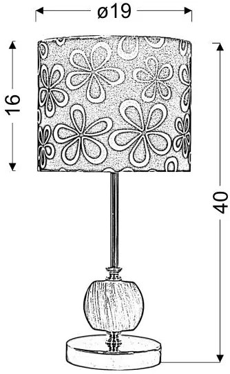 Candellux CORT Stolná lampa 1X60W E27 Black 41-34632