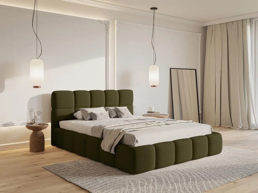 Manželská posteľ 140 cm Cirsten 140 (s roštom) (s úl. priestorom) (olivová). Vlastná spoľahlivá doprava až k Vám domov. 1099534