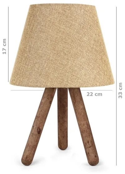 Stolná lampa AYD 1xE27/60W/230V béžová/hnedá