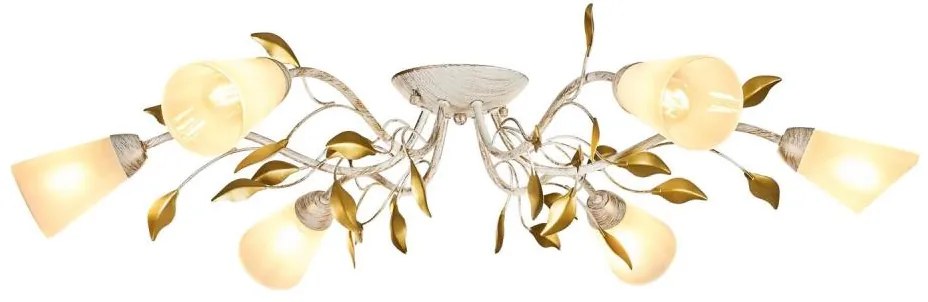 Brilagi - Prisadený luster FLORA 6xE14/60W/230V zlatá/krémová/patina