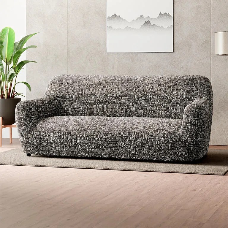 Bielastické poťahy GLORIA hnedá trojkreslo (š. 170 - 220 cm)