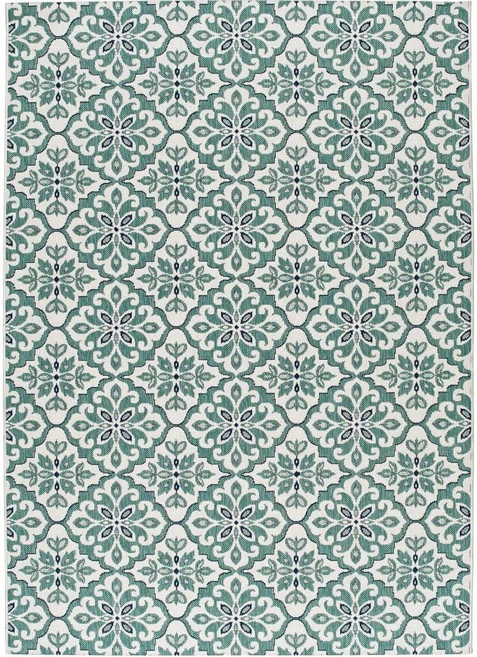 Biely koberec Universal Finland vhodný i do exteriéru, 170 x 120 cm