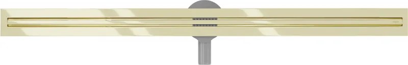 Mexen Flat nerezový sprchový žľab s rotačným 360° sifónom 110 cm, vzor SLIM, zlatá, 1541110