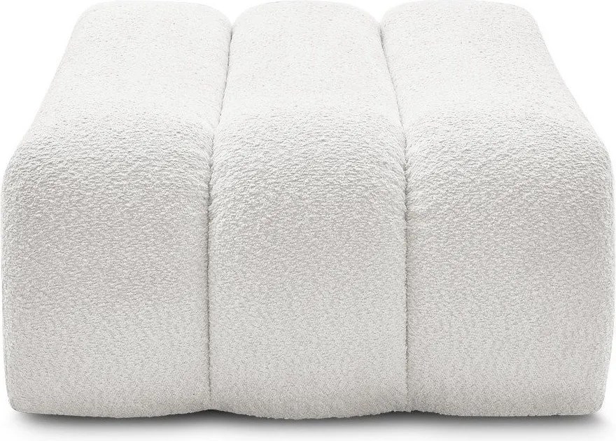 Biela podnožka z textílie buklé Azra – Bobochic Paris