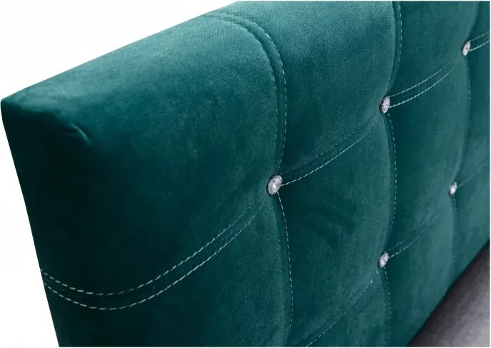 Čalúnená posteľ DARA II, 200x180, zelená (Kronos 19/Vogue 14)