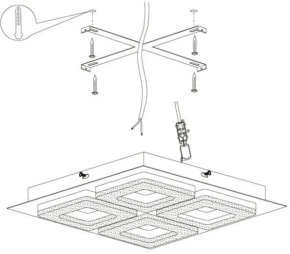 Eglo 99326 - LED stropné svietidlo FRADELO 4xLED/4W/230V