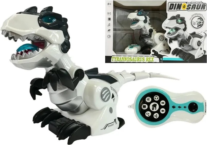 LEAN Toys Interaktívny dinosaurus na diaľkové ovládanie so zvukmi a svetlami