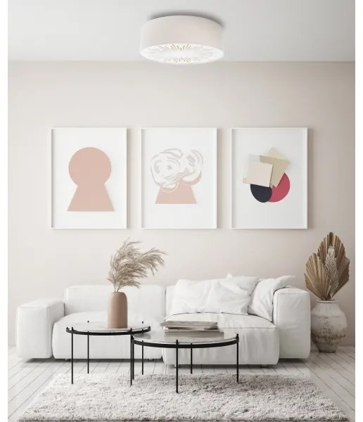 Stropné svietidlo RAYS 2xE27/60W/230V pr. 60 cm biela