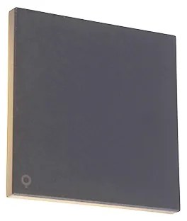 Dizajnová nástenná lampa sivá hliníková 15 cm vrátane LED 9W - Skyf