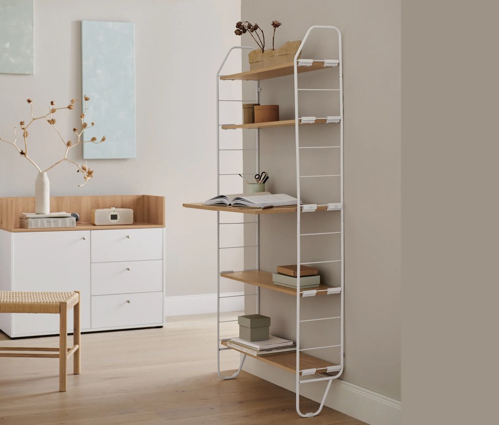 Nástenný regál s pracovnou plochou