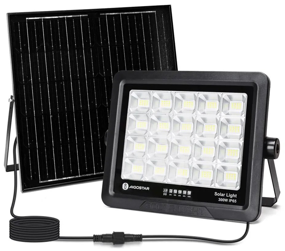 Aigostar B.V. Aigostar - LED Stmievateľný solárny reflektor LED/300W/3,4V IP65 + DO AI1758