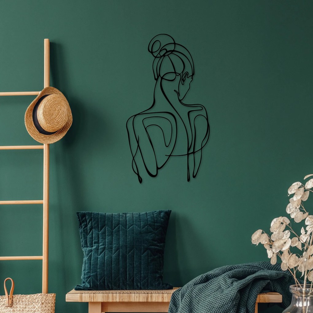 Nástenná kovová dekorácia Sorella 1 čierna