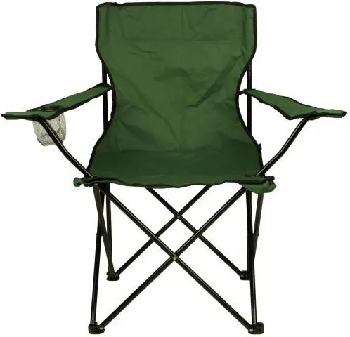 Skladacia stolička s držiakom - zelená