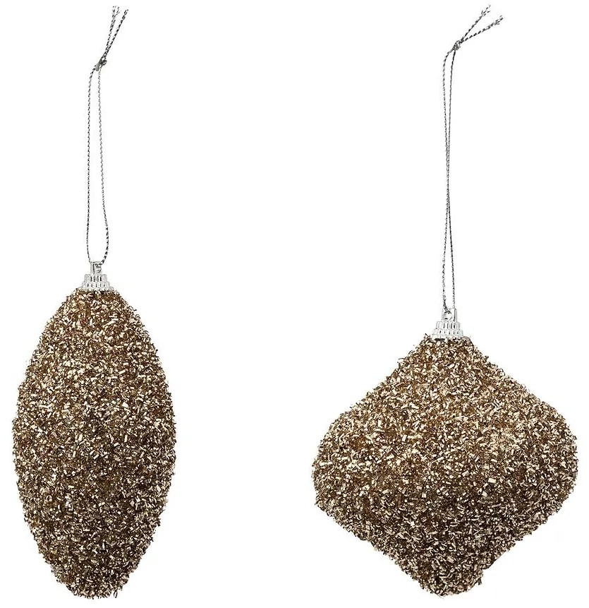 Visiaca ozdoba zlatá sada 2 ks 11 cm 192154