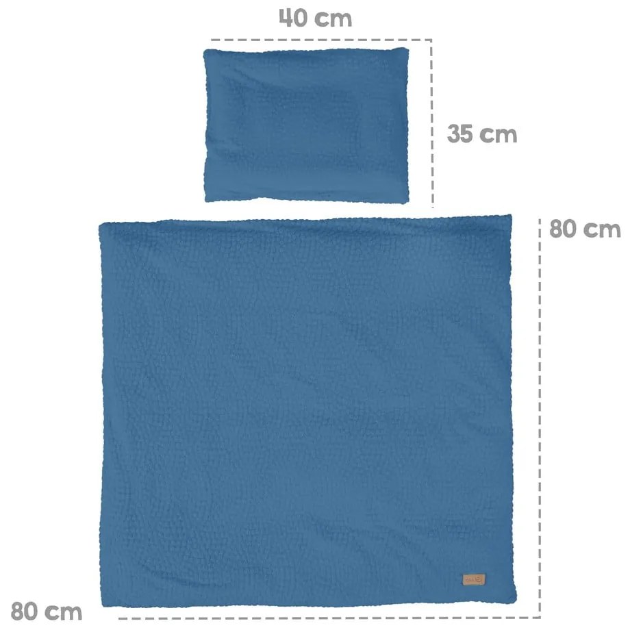 Modré detské obliečky do postieľky 80x80 cm Seashells – Roba