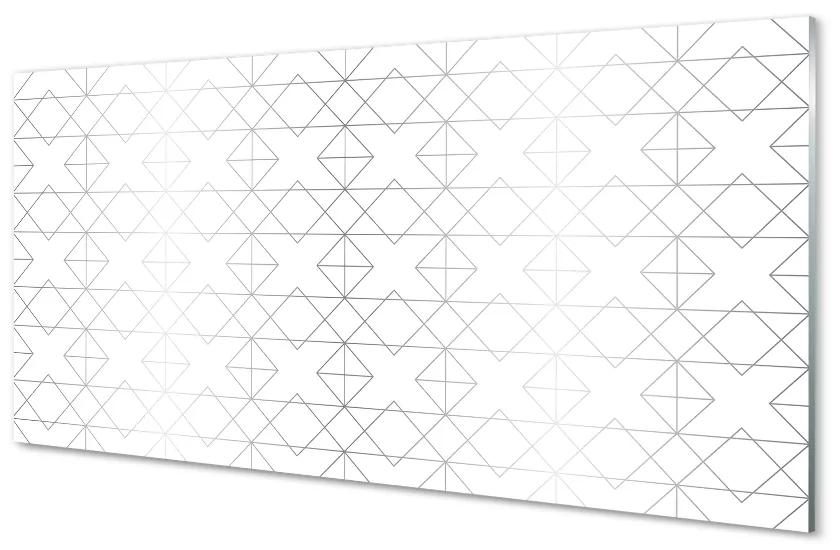 Obraz na skle obrysy polygónov 120x60 cm