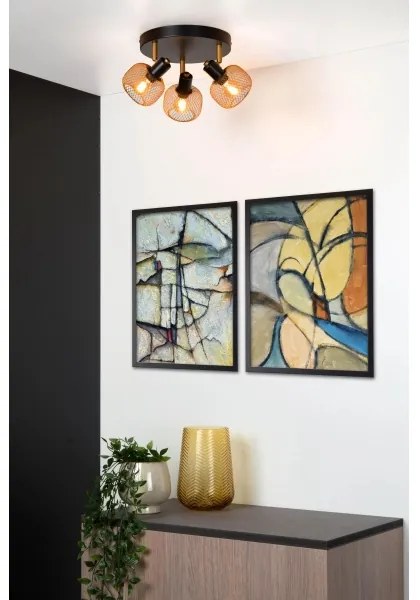 Lucide 77978/13/02 - Bodové svietidlo MAREN 3xE14/13W/230V čierna/mosadz