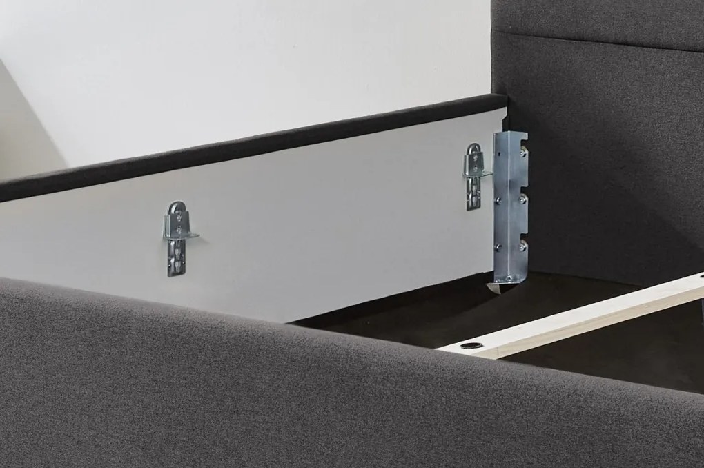 Posteľ Domango 140x200 cm, antracitovo šedá látka