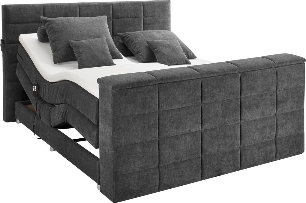 XXXLutz BOXSPRINGOVÁ POSTEĽ, 180/200 cm, antracitová Carryhome - Online Only spálne - 002220044901