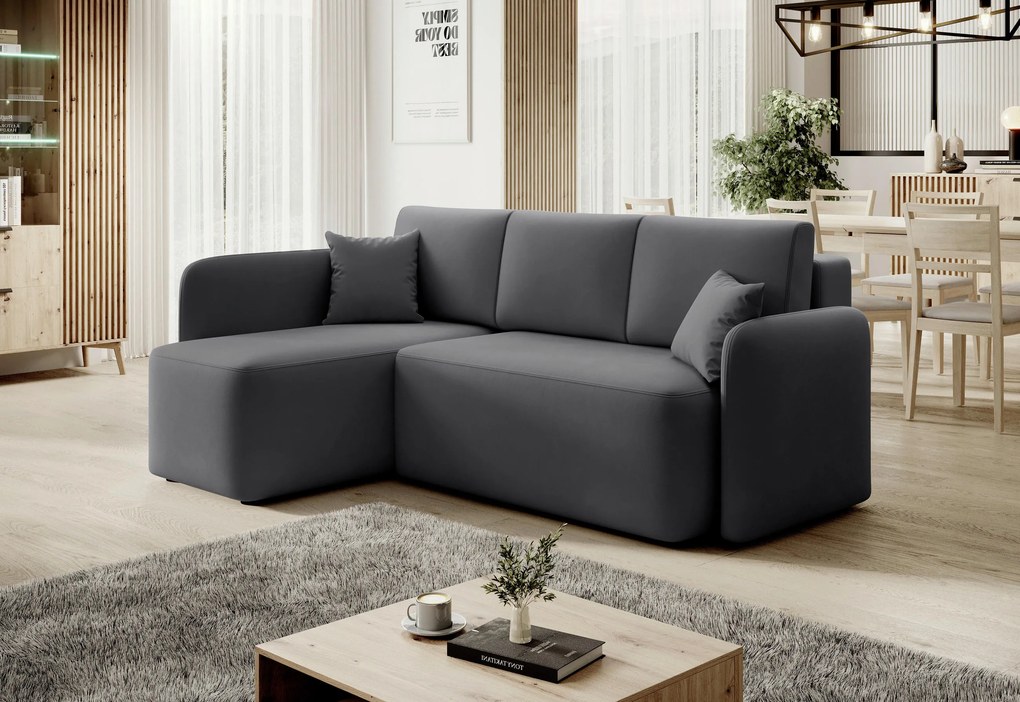 XXXLutz ROHOVÁ SEDAČKA, textil, sivá MID.YOU - Sedačky - 00000L001607