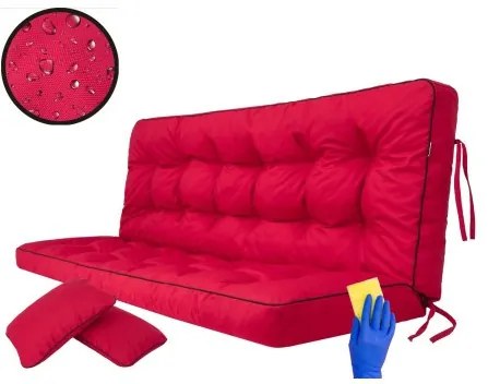 Vankúš na záhradnú hojdačku POLA 150 cm červený