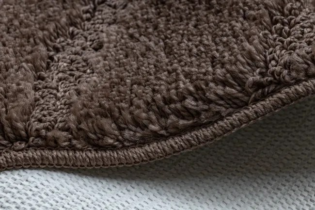 Sada kúpeľňových koberčekov SUPREME WAVES vlny, hnedá