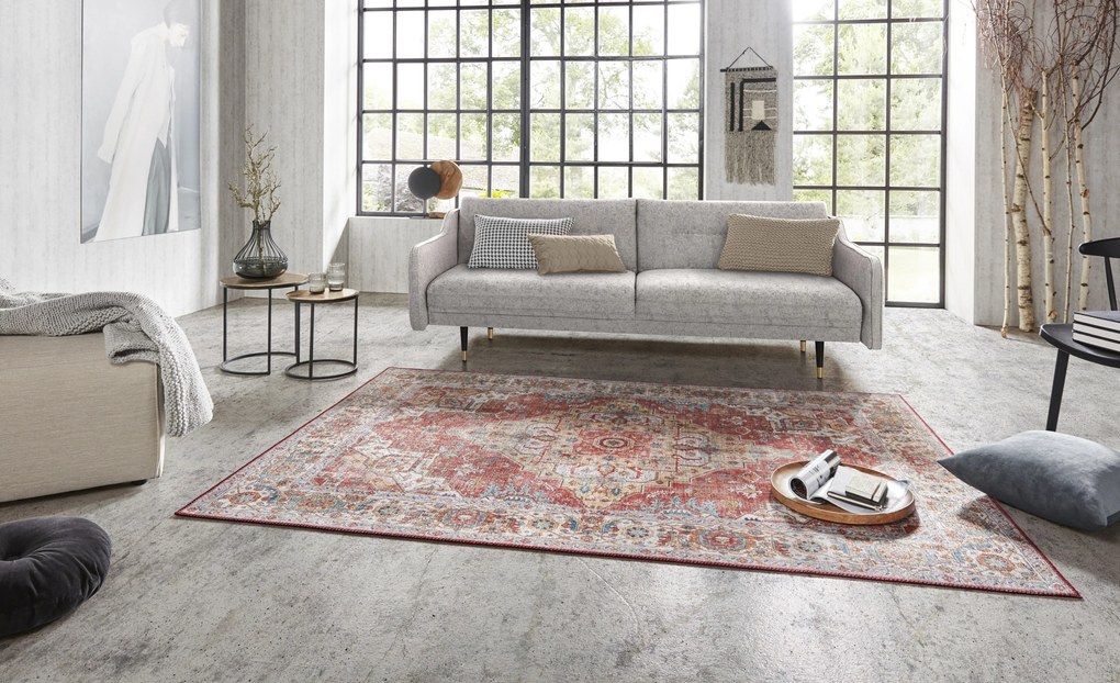 Hanse Home, Kusový koberec Asmar 104013 Brick / Red, 80x150, červená, obývacia izba