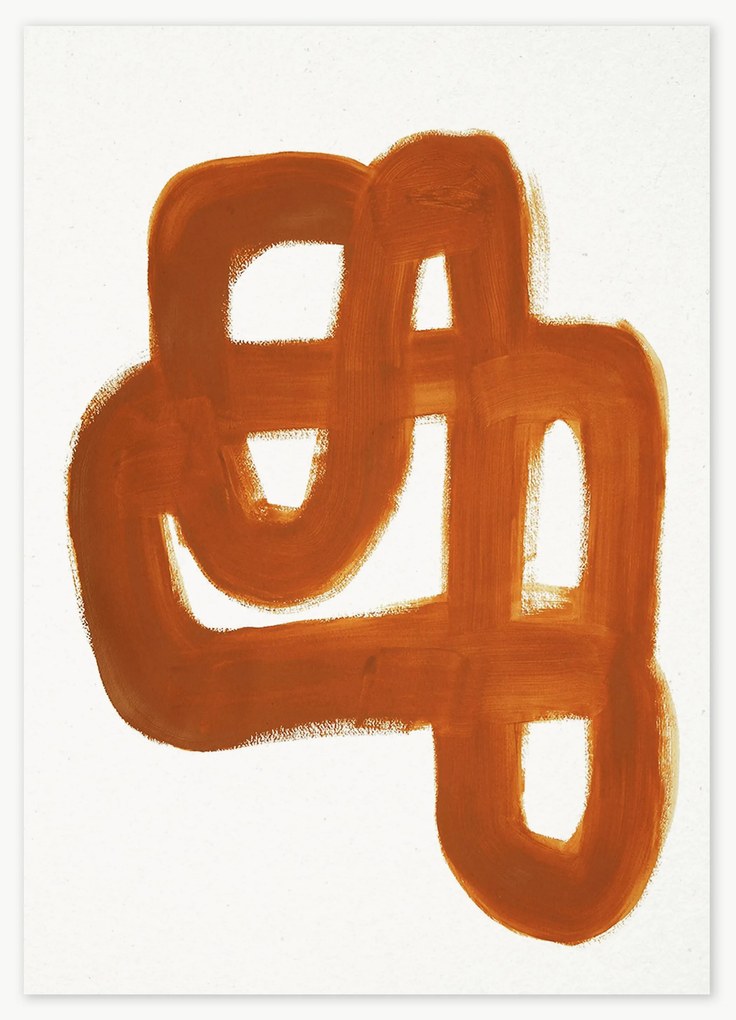 Plagát Orange Brush