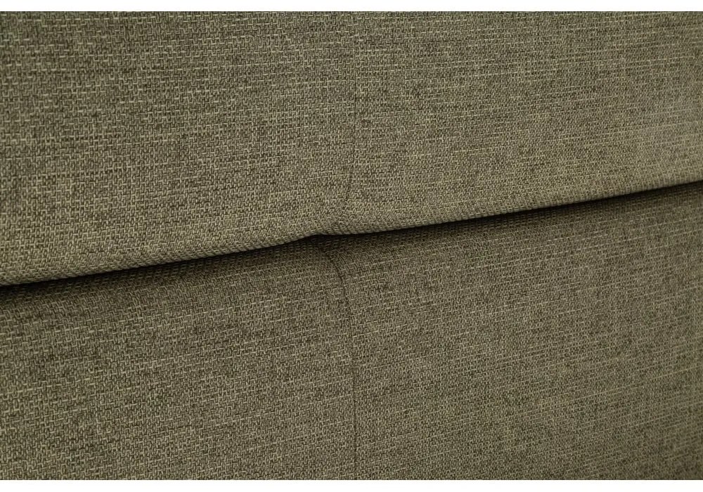 Zelená čalúnená dvojlôžková posteľ s úložným priestorom s roštom 180x200 cm Lotte - Meise Möbel