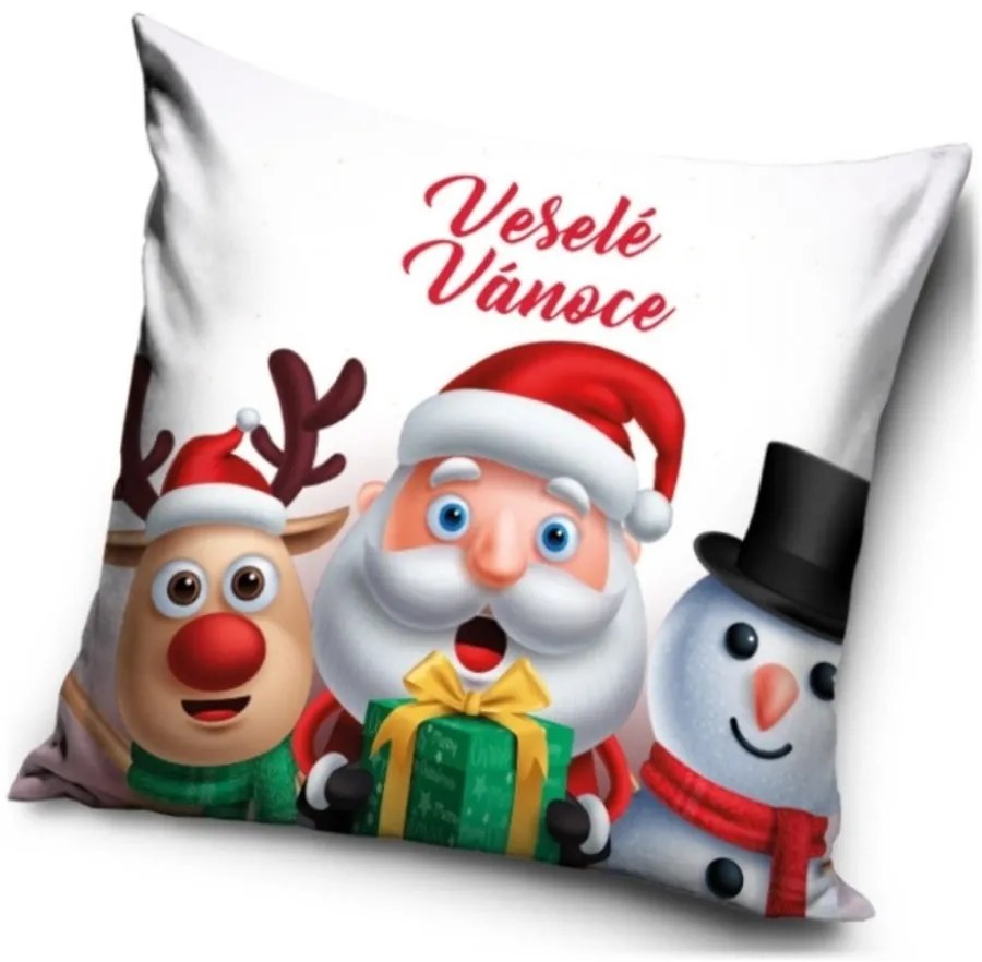 Dekoračný vankúš Veselé Vianoce - 40 x 40 cm