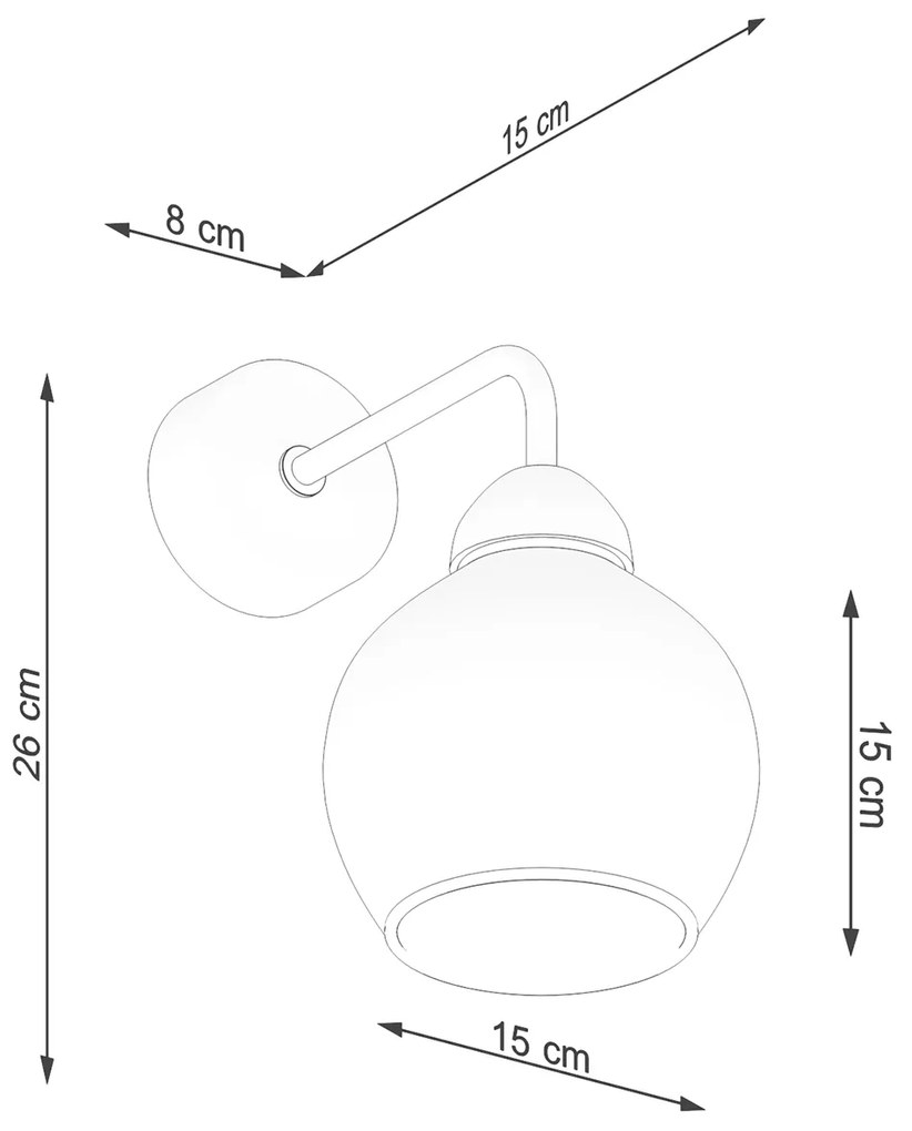 Sollux Lighting Nástenné svietidlo ALINO 1 čierne