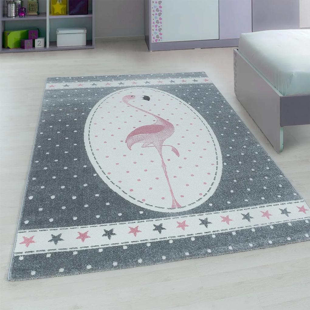 Ayyildiz Detský kusový koberec KIDS 0630, Ružová Rozmer koberca: 120 x 170 cm