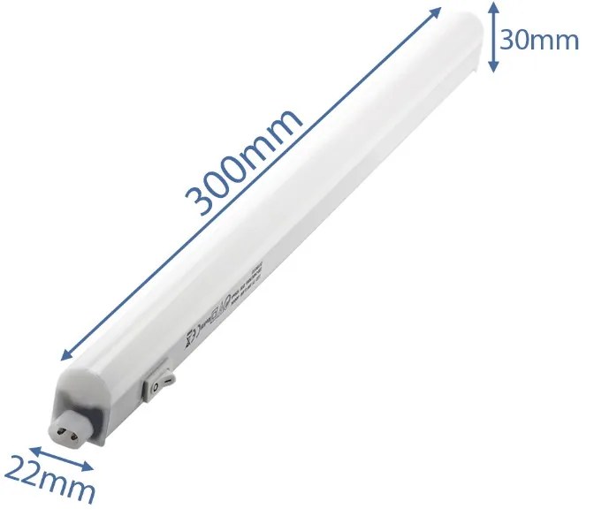 LED podskrinkové svietidlo 4W 30cm studená biela, pripojiteľné