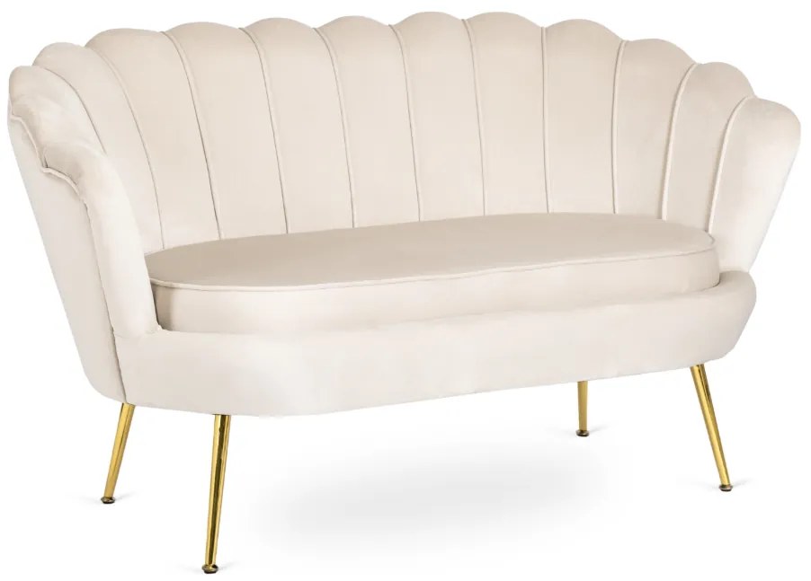 Vintino zamatová sedačka ZORAYA krémová