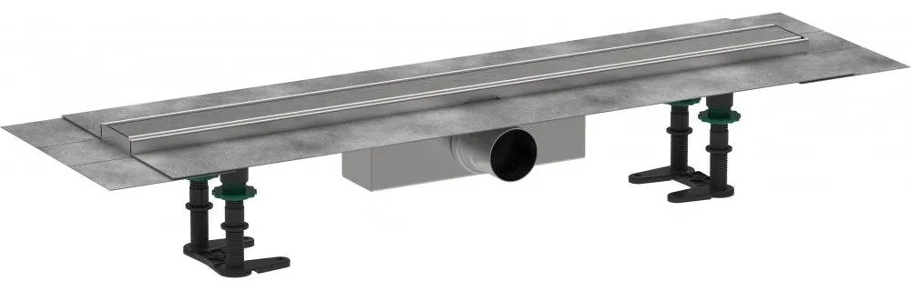HANSGROHE RainDrain Compact úplná sada sprchového žľabu pre štandardnú inštaláciu, dĺžka 70 cm, oceľ nerezová kartáčovaná, 56176800
