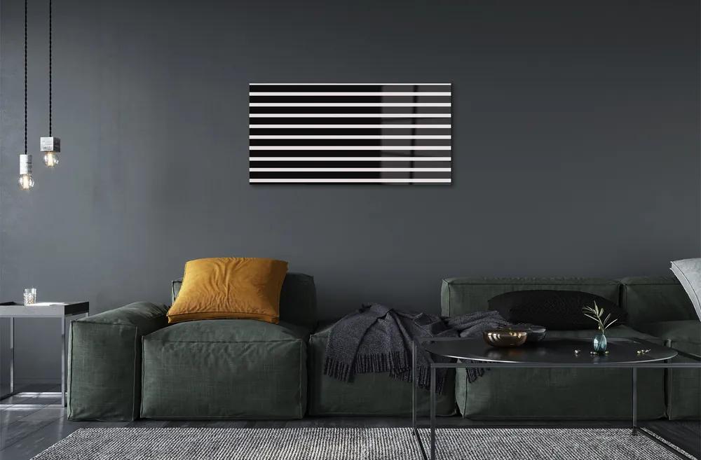 Sklenený obraz Pravidelné čierne pruhy 120x60 cm