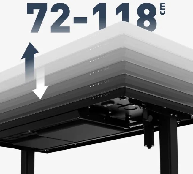 Elektrický výškovo nastaviteľný stôl Mark Adler Leader 8.5 čierny