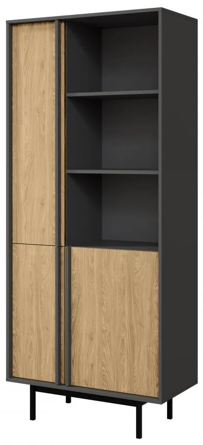 Regál Wektus 3D WK02, Farby: antracit / aloe