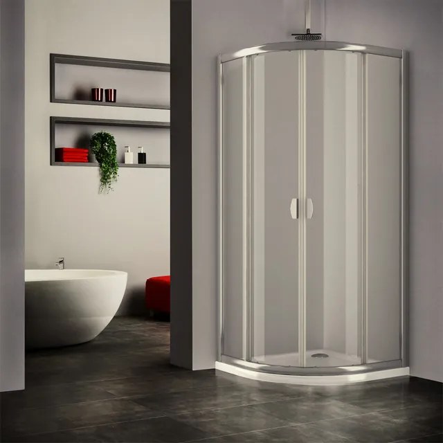 Roltechnik Outlet Štvrťkruhový sprchový kút MR2 - bez vaničky ROTH-Variant: rozmery: 80x80 cm - (MR2/80x80 - 544-800R55N-00-02), ROTH-Profily: profil…