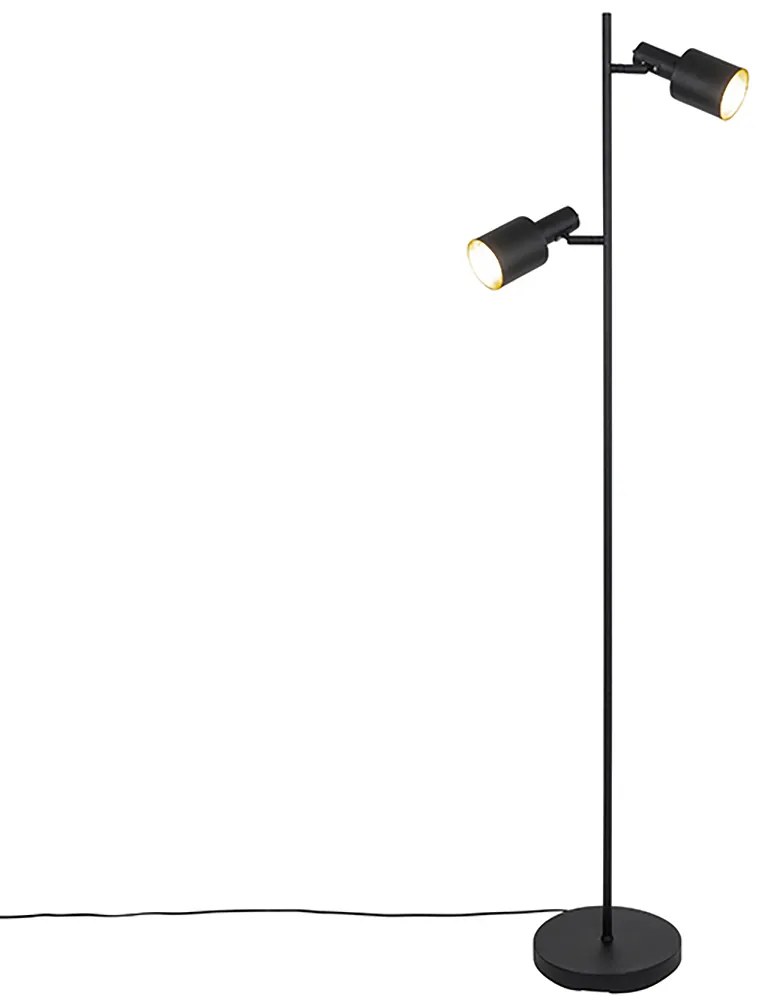 Inteligentná stojaca lampa čierna vrátane 2 WiFi A60 - Stijn