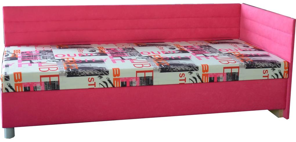 Jednolôžková posteľ (váľanda) 90 cm Emil 2 (so 7-zónovým matracom štandard) (P). Vlastná spoľahlivá doprava až k Vám domov. 774245