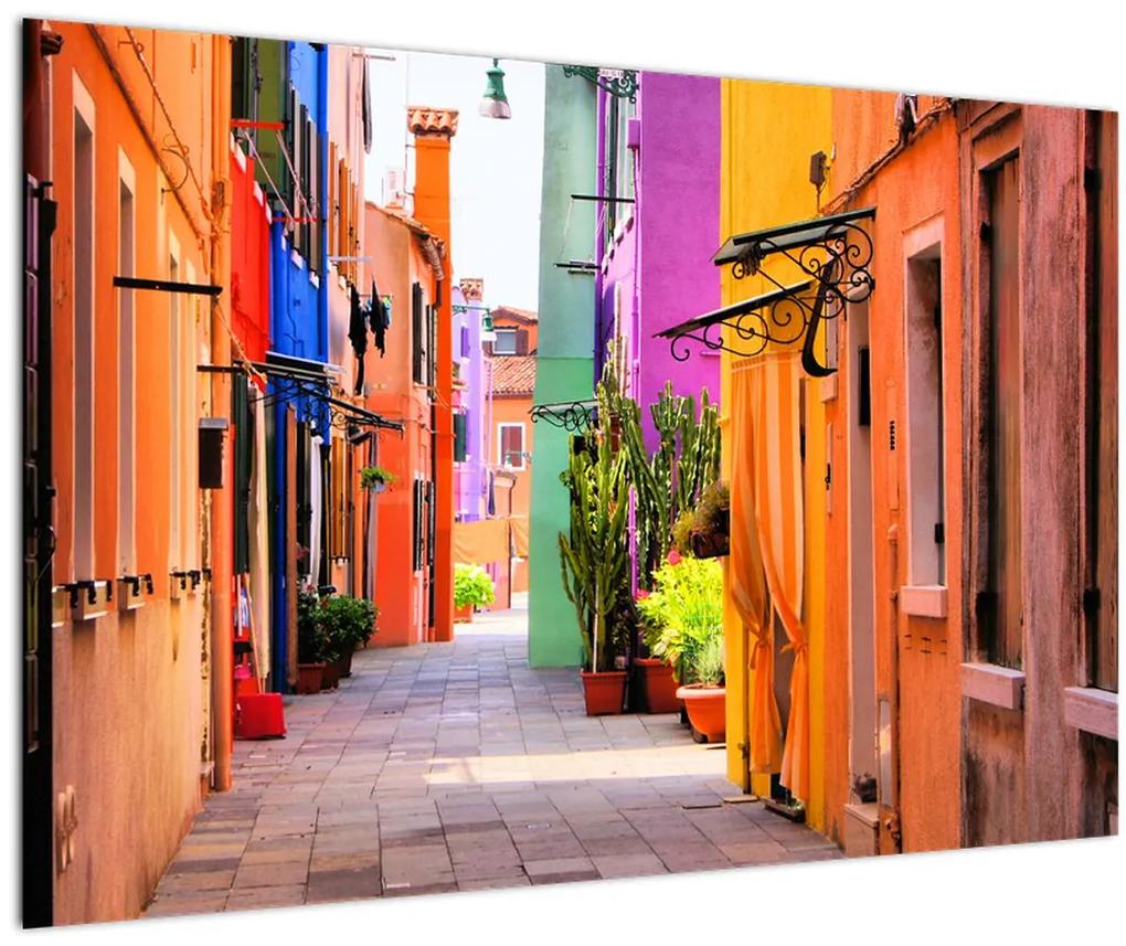 Obraz farebné talianskej uličky (90x60 cm)