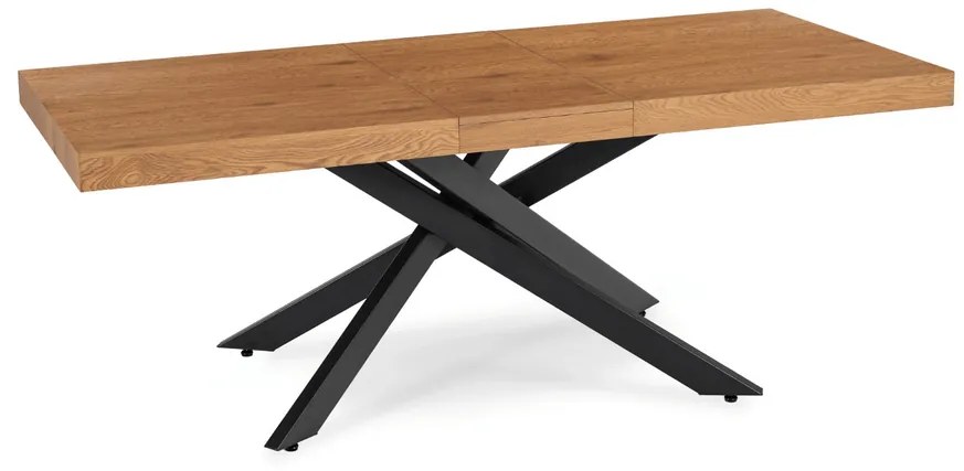 Stôl AGORDO 160–240 cm Dub Zlatý/Čierny