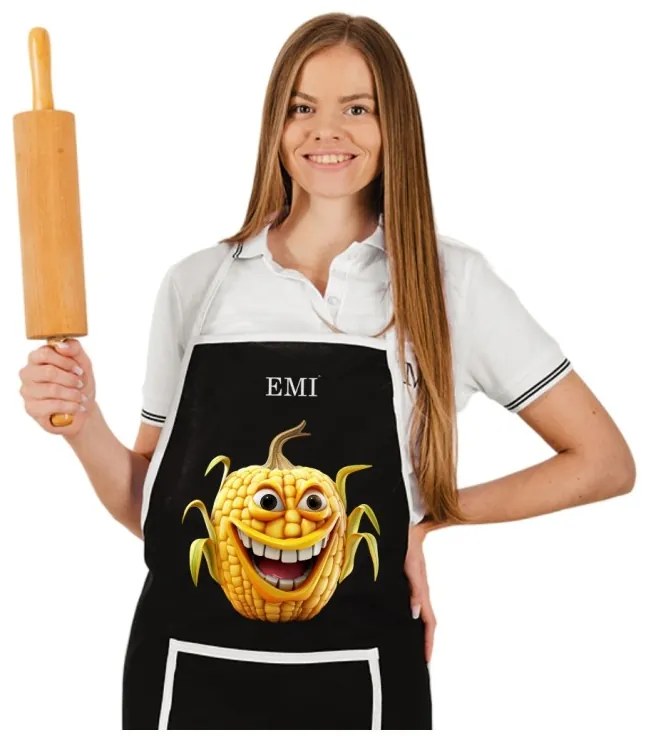 Kuchynská zástera Corny EMI, biela