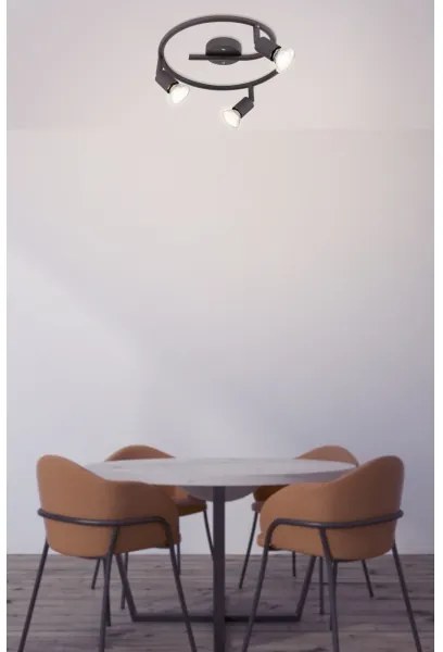 GLOBO 57382-3L - LED Bodové svietidlo OLIWA 3xGU10/3W/230V čierna