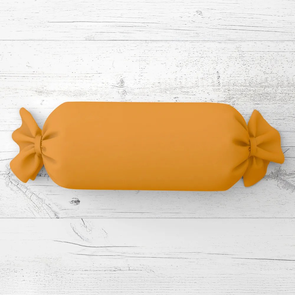 Biante Vankúš valec bonbon Rongo RG-030 Horčicovo žltý 15x40 cm